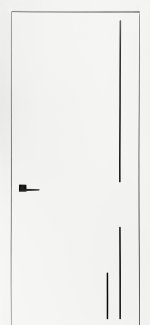 Двері Status Doors Trioni RAL 9003 біла емаль молдинг чорний