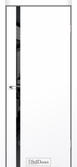 Двері Loft Glass білий мат скло чорне