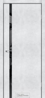 Двері StilDoors Loft Glass світлий бетон скло чорне