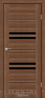 Двері StilDoors Slovenia горіх золотий скло чорне