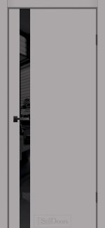 Двері StilDoors Wilton RAL 7047 світло-сірий скло чорне
