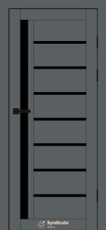 Двері Syndicate Doors SD-101 емалія графітіко скло чорне