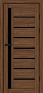 Двері Syndicate Doors SD-101 горіхове дерево скло чорне