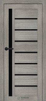 Двері Syndicate Doors SD-101 венге модерна скло чорне