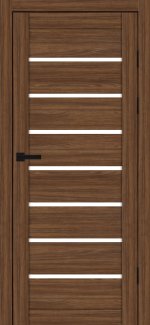 Двері Syndicate Doors SD-102 горіхове дерево скло Сатін
