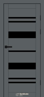 Двері Syndicate Doors SD-104 емалія графітіко скло чорне