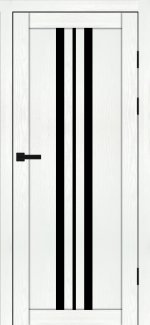 Двері Syndicate Doors SD-107 біла структура скло чорне