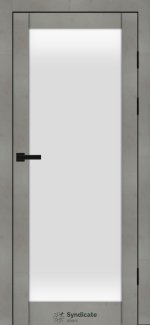 Двері Syndicate Doors SD-109 бетон світлий скло Сатін