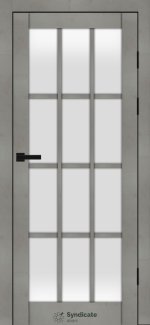 Двері Syndicate Doors SD-110 бетон світлий скло Сатін