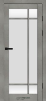 Двері Syndicate Doors SD-111 бетон світлий скло Сатін