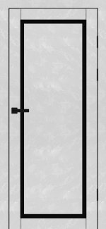 Двері Syndicate Doors SD-113 бетон білий скло чорне