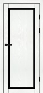 Двері Syndicate Doors SD-113 біла структура скло чорне