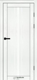 Двері Syndicate Doors SD-147 біла структура скло Сатін