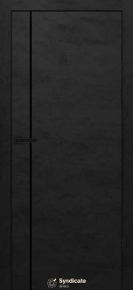 Двері Syndicate Doors SD-403 бетон чорний молдинг чорний