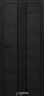 Двері Syndicate Doors SD-408 бетон чорний молдинг чорний