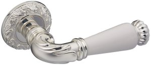 Ручки Gavroche Neodium BS/W фарфор білий / срібло 