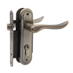 Ручки Linde A-1295 PZ (комплект: ручка, замок, циліндр ключ-фіксатор) AB бронза 