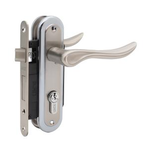 Ручки Linde A-1295 PZ (комплект: ручка, замок, циліндр ключ-фіксатор) SN/CP матовий нікель / полірований хром 